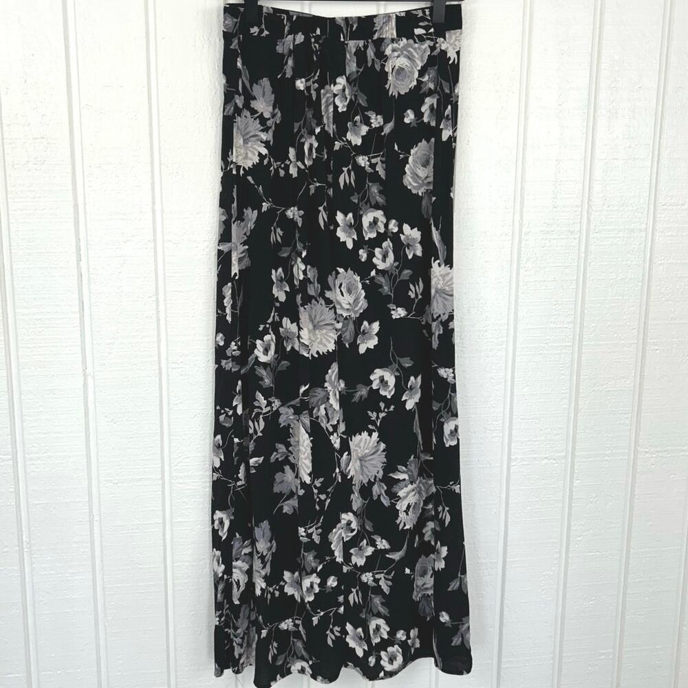 Wild Fable Target Women Floral Midi Skirt Whimsigoth Black Boho Spring Size XXS - Picture 6 of 9